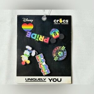 Crocs Jibbitz Disney Rainbow Celebration Uniquely You 5 Pk Shoe Charms LGBTQIA+
